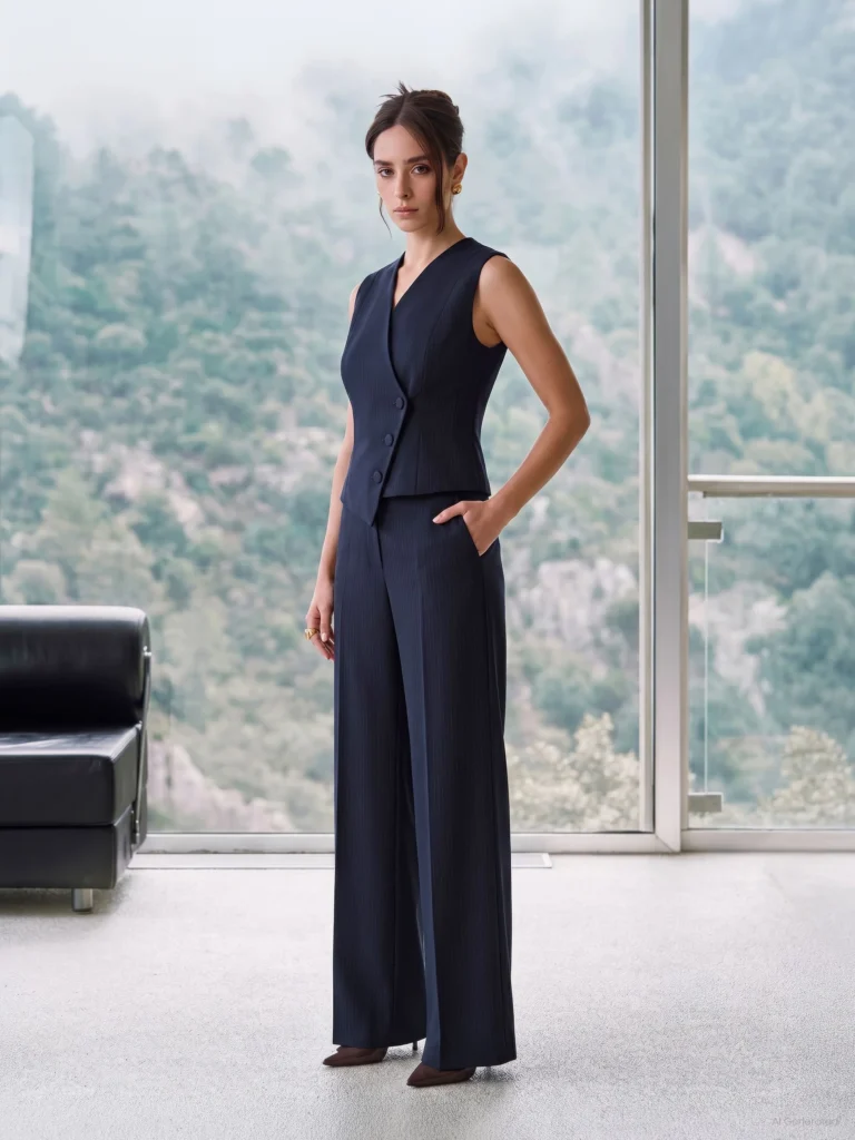 Rinascimento – Completo gilet e pantalone, blu navy – Piero Lepro Store, Barcellona P.G.