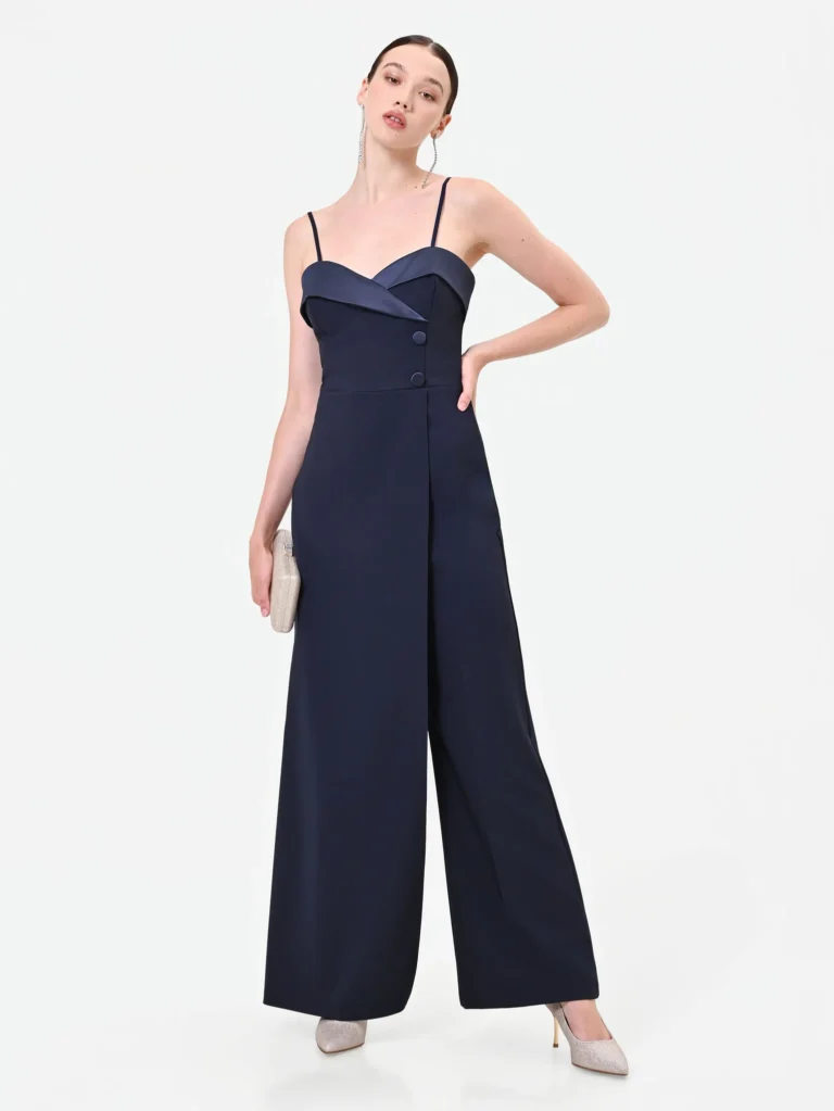 Rinascimento – Tuta con corpetto bustier, blu navy – Piero Lepro Store, Barcellona P.G.